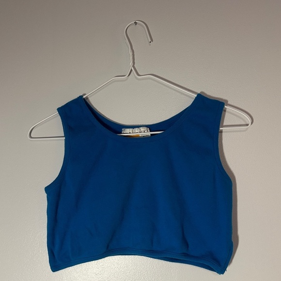 vintage 2000s blue crop top size medium - Picture 1 of 3